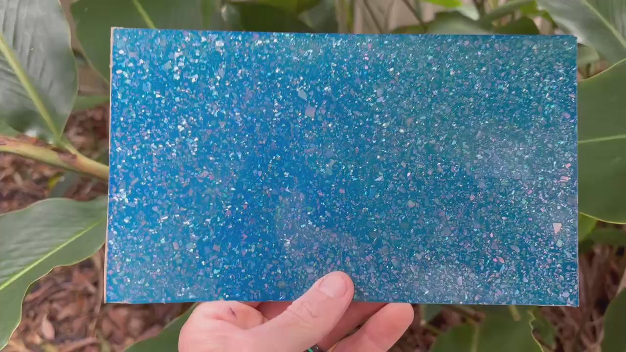 Ice Blue Star Flake Abalone Sheet